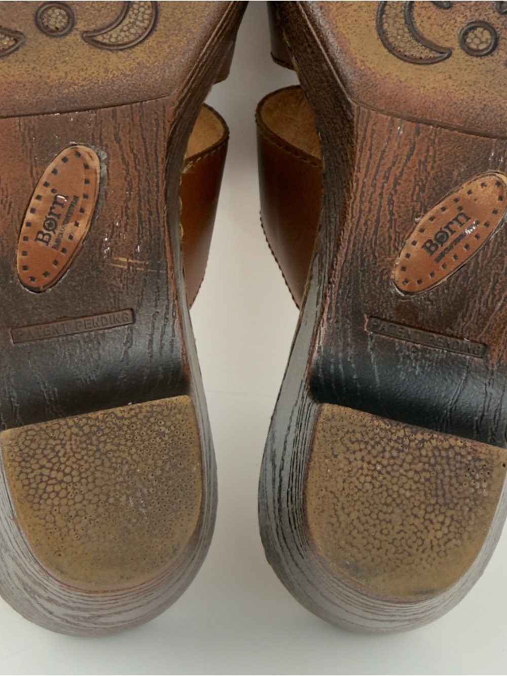 Born Salima Brown Leather Buckle Block Heel Sandals Womens 9 B92926 - Picture 10 of 12